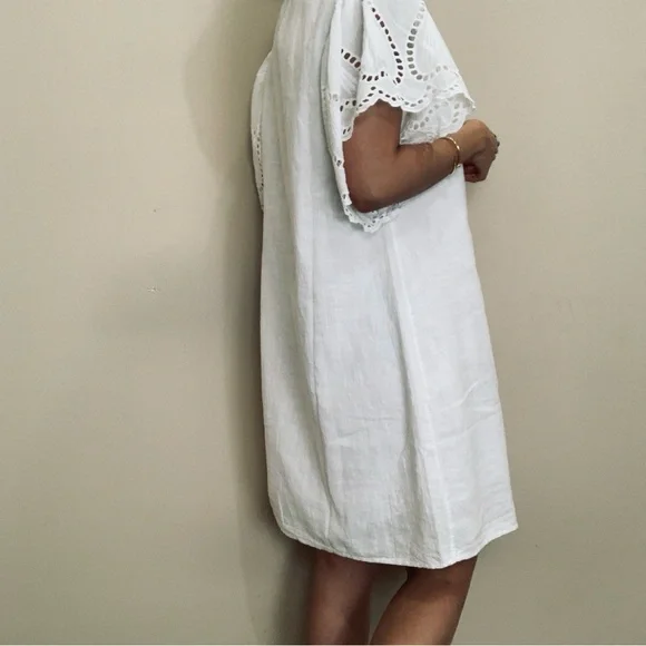 Nordstrom White Eyelet Sleeve Dress - Picture 8 of 13